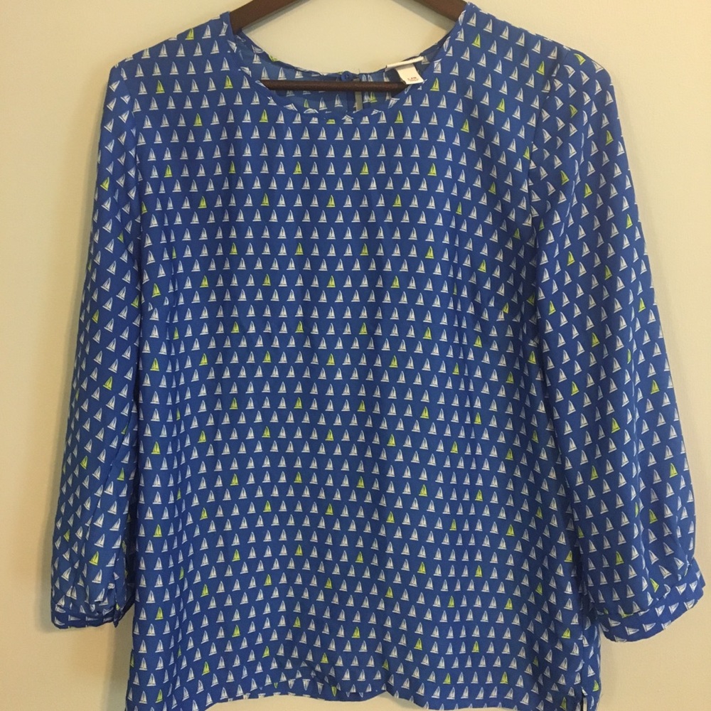 JCrew Sailboat Blouse